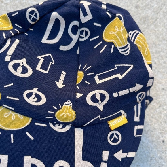 Kid's Furtalk Hat Multicolor Logo All-Over 0-2T Sun Protection Light NWT Travel - Picture 4 of 11